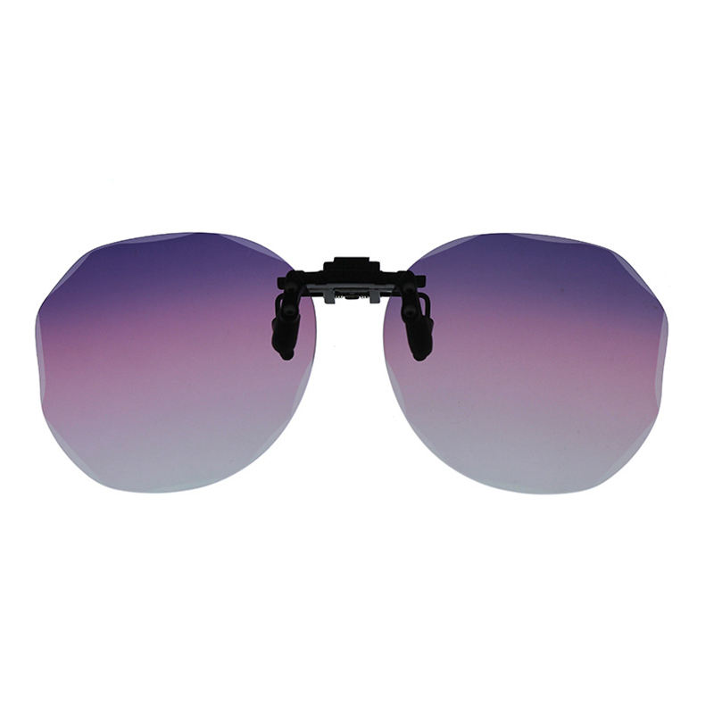 Polarized Diamond Cut Edge UV400 Clip-On Sunglasses