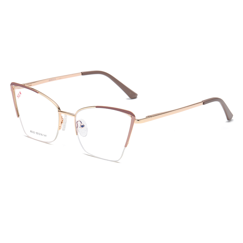 Cat Eye Metal Women Prescription Reading Glasses