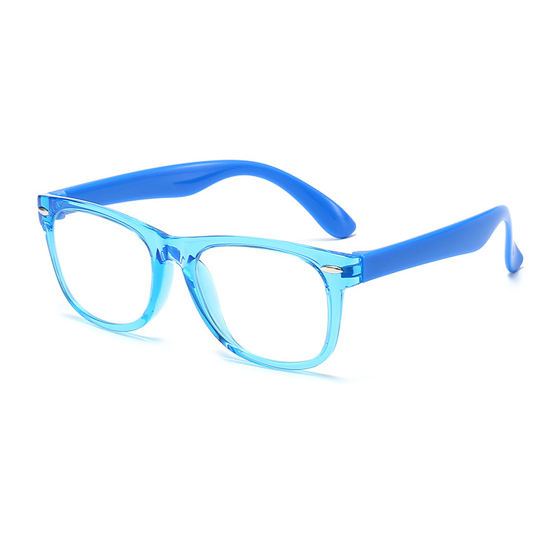 Fashion TR90 Square Kids Blue Light Blocking Glasses